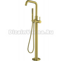 Напольный смеситель для ванны с душем Allen Brau Priority 5.31008-GB С ВНУТРЕННЕЙ ЧАСТЬЮ, брашированное золото