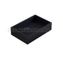 Накладная раковина Uperwood Angkor 60 матовая черная, прямоугольная