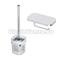 Набор Держатель AM.PM Func A8F341400, с полкой для телефона, хром + Ершик A8F33300, хром