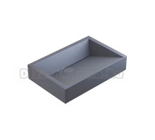 Накладная раковина Uperwood Mariana 60 графит, прямоугольная