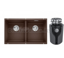 Комплект Мойка Blanco Subline 350/350-U, кофе + Измельчитель KUCHENSTERN Muhle
