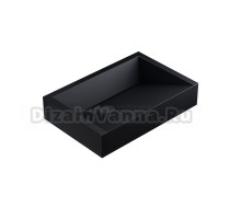 Накладная раковина Uperwood Mariana 60 матовая черная, прямоугольная