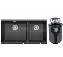 Комплект Мойка Blanco Subline 480/320-U, антрацит + Измельчитель KUCHENSTERN Muhle