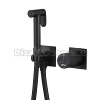 Гигиенический душ Abber Rund AF8725B со смесителем, С ВНУТРЕННЕЙ ЧАСТЬЮ, матовый черный