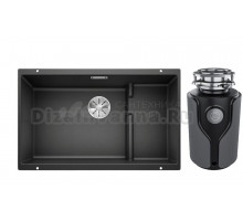 Комплект Мойка Blanco Subline 700-U Level, антрацит + Измельчитель KUCHENSTERN Muhle