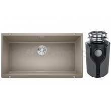 Комплект Мойка Blanco Subline 800-U, серый беж + Измельчитель KUCHENSTERN Muhle