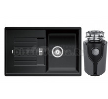 Комплект Мойка Blanco Zia 45S 514732 антрацит + Измельчитель KUCHENSTERN Muhle 353MU35