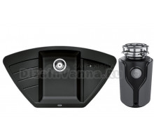 Комплект Мойка Blanco Zia 9 E, антрацит + Измельчитель KUCHENSTERN Muhle