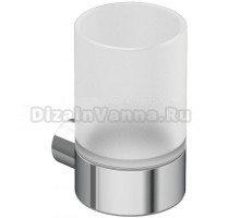 Стакан для ванной Kludi Vela R 5897505 настенный, хром, стеклянный