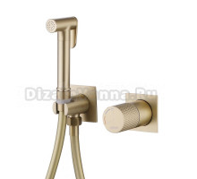 Гигиенический душ Abber Rund AF8725G со смесителем, С ВНУТРЕННЕЙ ЧАСТЬЮ, матовое золото