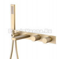 Встраиваемый смеситель для душа и ванны Abber Rund AF8730G С ВНУТРЕННЕЙ ЧАСТЬЮ, матовое золото