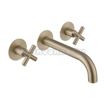 Смеситель для раковины Abber Wasser Kreis AF81121G С ВНУТРЕННЕЙ ЧАСТЬЮ, матовое золото