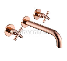 Смеситель для раковины Abber Wasser Kreis AF81121RG С ВНУТРЕННЕЙ ЧАСТЬЮ, розовое золото