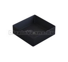 Накладная раковина Uperwood Square 39 матовая черная, квадратная