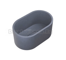 Накладная раковина Uperwood Venice 56 графит, овальная