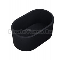 Накладная раковина Uperwood Venice 56 матовая черная, овальная