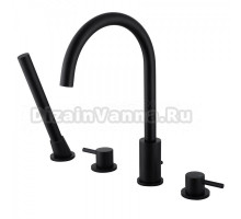 Смеситель на борт ванны Abber Wasser Kreis AF8113B матовый черный