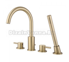 Смеситель на борт ванны Abber Wasser Kreis AF8113G матовое золото