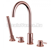 Смеситель на борт ванны Abber Wasser Kreis AF8113RG розовое золото