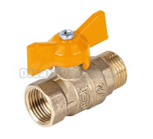 Шаровой кран Dist Стандарт 421Б газ 1/2" ВРx1/2" НР