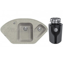 Комплект Мойка Lava A3.SCA, scandic + Измельчитель KUCHENSTERN Muhle