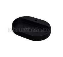 Накладная раковина Uperwood Tanos Quartz 55 уголь, овальная, с 1 отверстием под смеситель