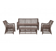 Комплект садовой мебели 4 в 1 4SiS Асти на 4 персоны, коричневый