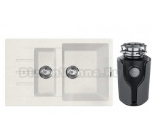 Комплект Мойка Lava D2.LAT, latte + Измельчитель KUCHENSTERN Muhle