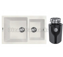 Комплект Мойка Lava D3.LAT, latte + Измельчитель KUCHENSTERN Muhle