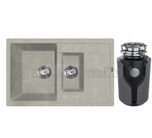Комплект Мойка Lava D4.SCA, scandic + Измельчитель KUCHENSTERN Muhle