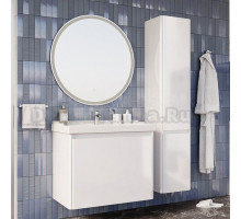 Мебель для ванной комнаты ASB-Mebel Бьянка 80 шиншилла серая, глянцевая белая