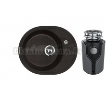 Комплект Мойка Lava E1.LAV + Измельчитель KUCHENSTERN Muhle