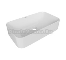 Раковина накладная на столешницу WAVE Promo 605*350*140 ш*г*в без перелива,белый,прямоуг
