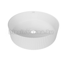 Раковина накладная на столешницу WAVE Solo 400*400*125 ш*г*в без перелива,белый,круг