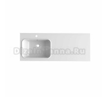 Раковина накладная"БИЛЛ-120*48" ш*г левый (выпуск, перелив, крепление, кронштейн) (MIXLINE)