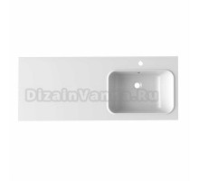 Раковина накладная"БИЛЛ-120*48" ш*г правый (выпуск, перелив, крепление, кронштейн) (MIXLINE)