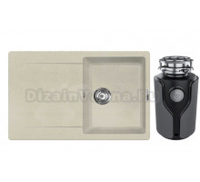 Комплект Мойка Lava L4.CRE, crema + Измельчитель KUCHENSTERN Muhle