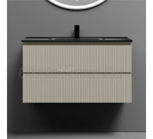 Тумба с раковиной Sancos Snob T 90 beige soft, раковина CN7002MB