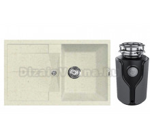 Комплект Мойка Lava L6.VNL, vanilla + Измельчитель KUCHENSTERN Muhle