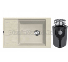 Комплект Мойка Lava L9.CRE, crema + Измельчитель KUCHENSTERN Muhle