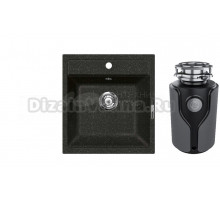 Комплект Мойка Lava Q1.BAS, basalt + Измельчитель KUCHENSTERN Muhle