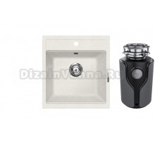 Комплект Мойка Lava Q1.LAT, latte + Измельчитель KUCHENSTERN Muhle