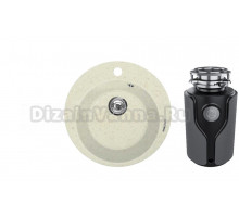 Комплект Мойка Lava R1, vanilla + Измельчитель KUCHENSTERN Muhle