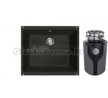 Комплект Мойка Lava U1, basalt + Измельчитель KUCHENSTERN Muhle