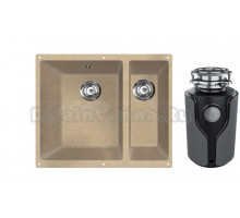 Комплект Мойка Lava U2, dune + Измельчитель KUCHENSTERN Muhle