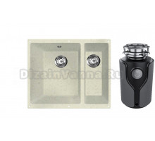 Комплект Мойка Lava U2, vanilla + Измельчитель KUCHENSTERN Muhle