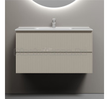 Тумба с раковиной Sancos Snob R 90 beige soft, раковина CN7002