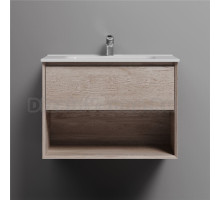 Тумба с раковиной Sancos Marmi 1.0 70 дуб галифакс натуральный, раковина CN7007