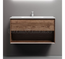 Тумба с раковиной Sancos Marmi 1.0 90 дуб чарльстон, раковина CN7002