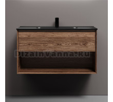 Тумба с раковиной Sancos Marmi 1.0 90 дуб чарльстон, раковина CN7002MB